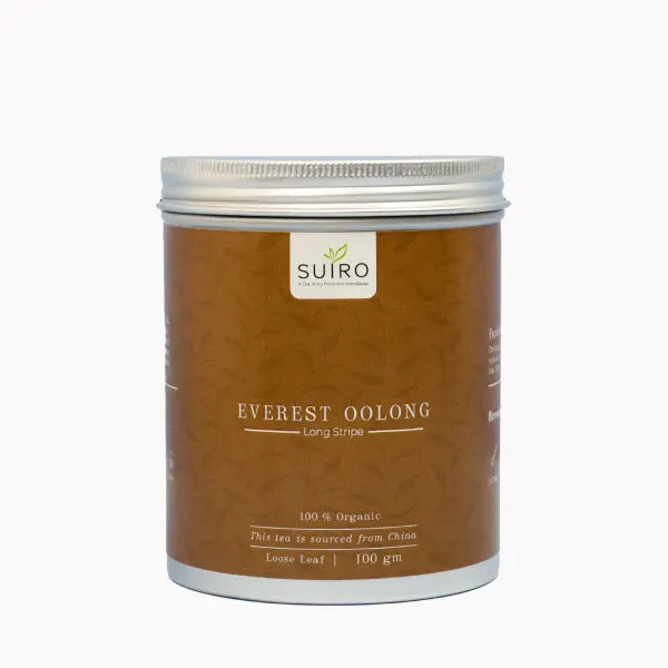 E.verest Oolong (Long Stripe)™ Black Tea - 100GMS - Big Tin - Suiro Teas
