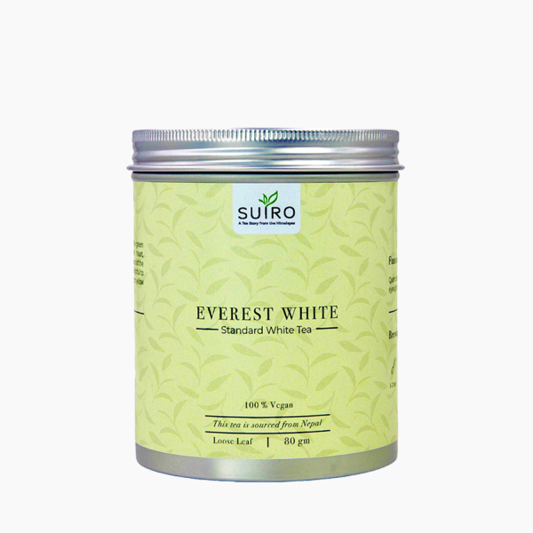 E.verest White Loose Tea™ - Big Tin - 80 GMS - Suiro Teas - Image 5