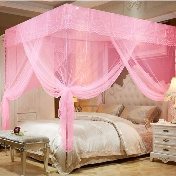 Exclusive Hanging Mosquito Net For King / Double Beds | Keeps Away Insects & Mosquitoes (Color & Design May Vary) - Image 5