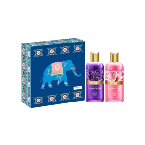 VAADI Exotic Floral Shower Gels Gift Box - Enchanting Rose & Mogra 300 ml & Heavenly Lavender & Rosemary 300 ml (300 ml each)
