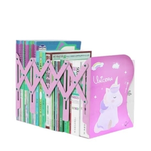 Expandable Book Organizer For Kids Bookcase Desktop Bookend Stand Holder Adjustable Book Rack