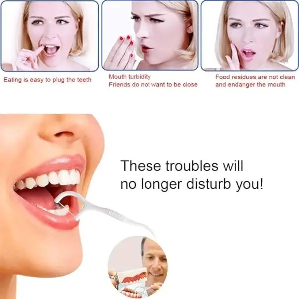 Extra Strong Dental Floss Pick- 30 Pcs - Image 3