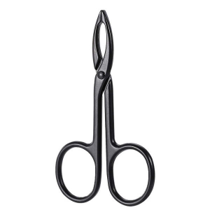 Eyebrow Tweezers Scissors, 2 Pcs Eyebrow Scissors Zinc Alloy Eyebrow Trimmer Scissor Eyebrow Kits for Hair Remover Facial Hair Eyebrows Care Black Eyebrow Scissor Set for Women and Men