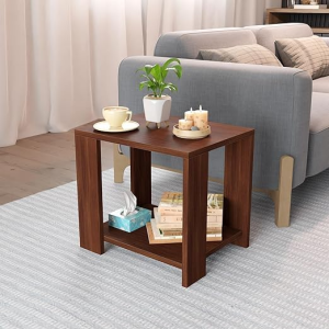 Light Engineered Wood Multipurpose Small Side Table for Living Room & Bedside with Storage Home Office Table