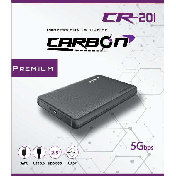 Carbon CR-201 5Gbps Premium Hard Disk Case External Hard Drive Case - Image 6