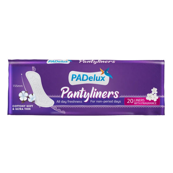 PADelux Sanitary Pads Comfort Nights 6pcs Set of 6 + PADelux Pantyliners 155mm 20 Liners Set of 6 - Image 3