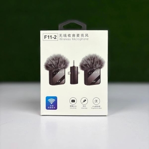 F11-2 Wireless Collar Microphone for iPhone/Android/Type C with 99% Noise Cancellation