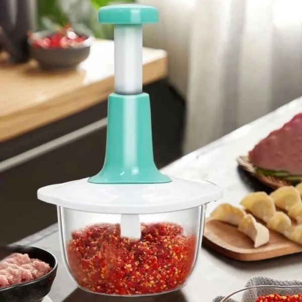 Manual Vegetable Mincers Press Type Household Garlic Meat Cutter Grinder - Image 2