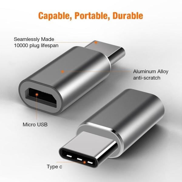 USB C To Micro USB Adapter Convert Connector - Image 2