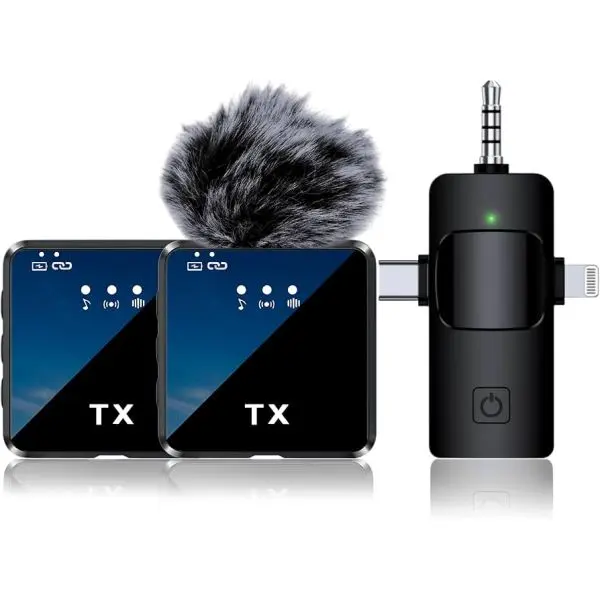 F16 Wireless Microphone Type-C Lightening & 3.5mm Interface - Image 2