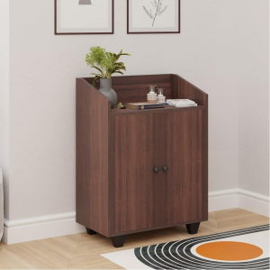 Rowan Shoe Rack with 2 Door Storage | Wooden Shoe Rack for Home | Air Vent | Melamine Finish | Multipurpose Home Office Daraz in Wooden Texture Brown