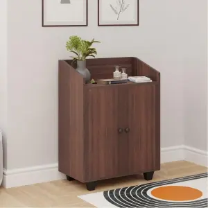 Rowan Shoe Rack with 2 Door Storage | Wooden Shoe Rack for Home | Air Vent | Melamine Finish | Multipurpose Home Office Daraz in Wooden Texture Brown