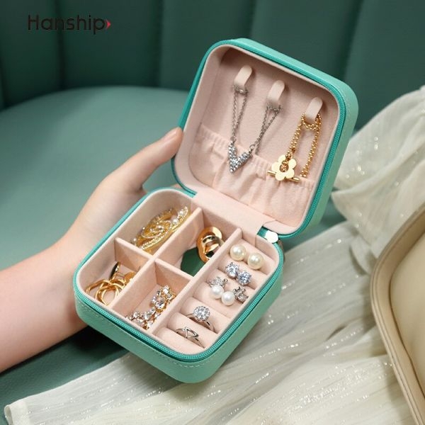 Jewelry Box Organizer Small Earrings Ring Necklace Casket for Jewelry Storage Case(SP01212) - Image 2