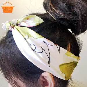 KOJA Lightweight Small Square Women Digital Printed Hair Belt And Neckerchief