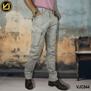 VIRJEANS (VJC844) Cargo Box Pant For Men- Dark Grey