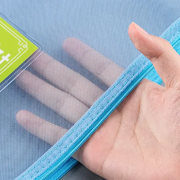 KOJA Transparent and Visible Nylon Storage Zippered Bag for School and Office, A4/A5/Horizon Size Document Bag - Image 4