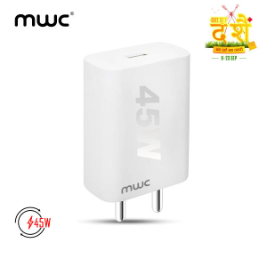 MWC USB-A 45W Flash Charging Travel Adapter | MUA45W | Compatible with All Brands | USB-A Port - White