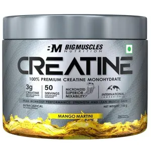 Bigmuscles Nutrition Creatine Monohydrate 155g (50 Serving) Mango Flavour
