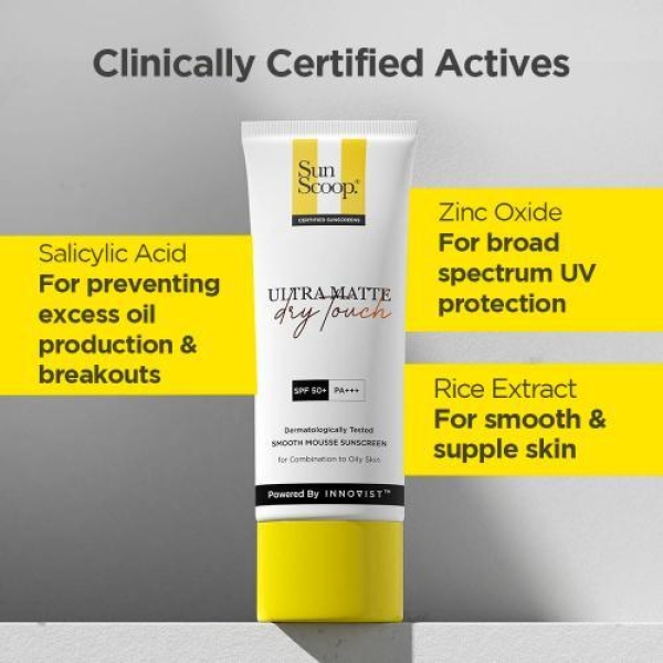 Sunscoop Ultra Matte Dry Touch Sunscreen SPF 50+ PA+++ 45gm - Image 3