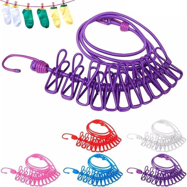12 Clips Cloth Drying Rope - Image 3