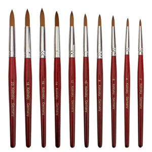 Pure Animal Hair Kolinsky Acrylic Brush Natural Red Wool Handle Nail Art Tool Nail Art Brush Manicure Peddicure Tool Nail Salon Beauty Accessories