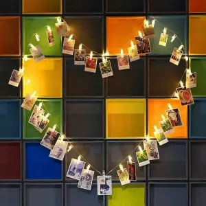 20 Plastic Photo Clip Led String Lights For Home Decor