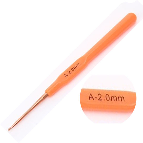 Full Crochet Set As Shown On Picture Aluminium Hook Plastic Handle 12 Pcs - Image 2