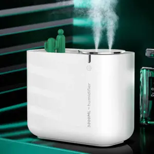 3000ml Air Humidifier Cactus Double Spray Port Ultrasonic Aromatherapy Diffuser Large Capacity Humidificador For Household Office