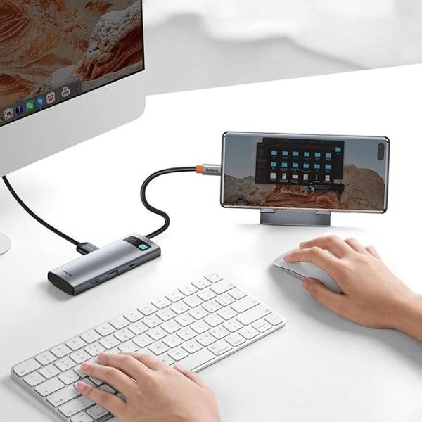 Baseus Metal Gleam Series 7-in-1 Multifunctional Type-C HUB Docking Station - Image 5