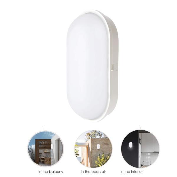 Bulkheads White Pvc & Acrylic Outdoor Wall Light - Image 2