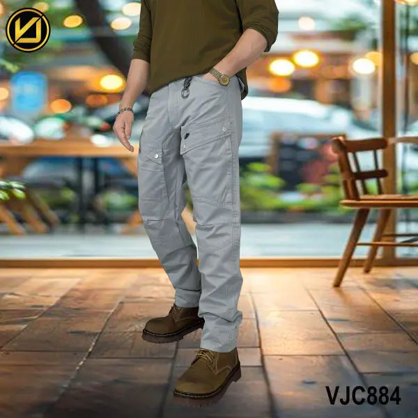 VIRJEANS (VJC884) Front Cargo Box Pant For Men- Blue - Image 5