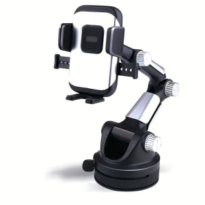 Car Phone Holder Dashboard Switch Lock - S608 - Silver Black