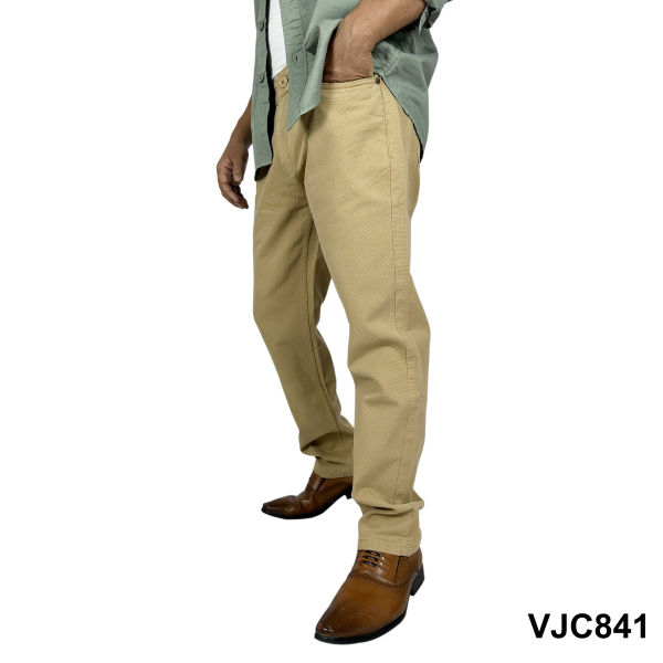 VIRJEANS (VJC841) Stretchable Cotton Chinos Pant For Men-Khaki - Image 5