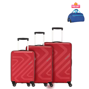 Kamiliant By American Tourister Kiza Hardside Spinner Suitcase Red (55+68+79)cm Set of 3Pcs