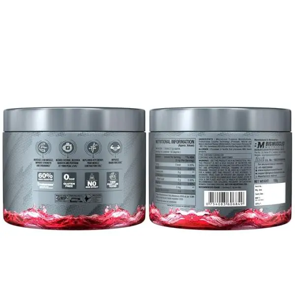 Bigmuscles Nutrition Creatine Monohydrate 155g (50 Serving) Watermelon Flavour - Image 3