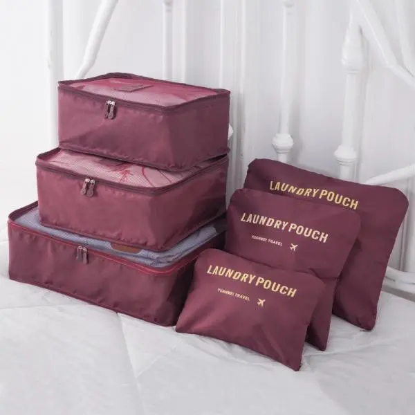 6 in 1Set Packing Cubes Laundry Pouch, Travel Storage Bag Organizers, Travel Luggage Organizer Pouch, Travel Organizer Bags - Image 5