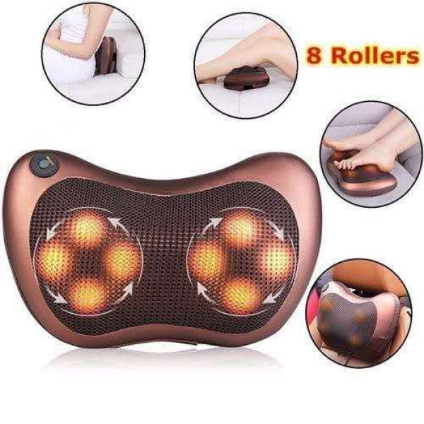 Along Portable Car And Home Pillow Massager/Massage 4 Ball And 8 B *Cod* Dual Use Deep Kneading Car - Image 4