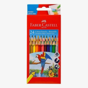 Faber Castell Color Pencil / Set of 24 Pencil Color Jumbo Pack for Artist Finest Quality by Mitrata |