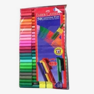 Faber Castell Connecting Together Sketch Pen Set of 50 Multicolour Sign Pens By Mitrata
