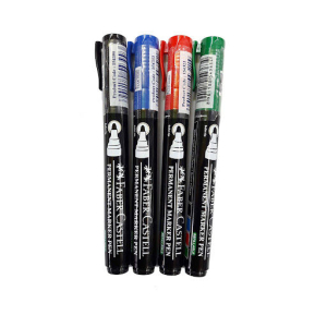 Faber-Castell Permanent Marker Pen - Pack of 10 (Black)