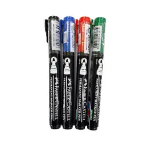 Faber-Castell Permanent Marker Pen - Pack of 10 (Black)
