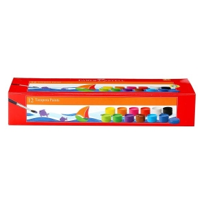 Faber-Castell Tempera Paint Set - Pack of 12 (Assorted) By Mitrata