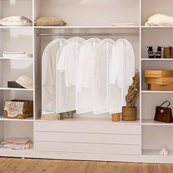 Suit, Blazer, Coat covers with zip for wardrobe storage of suit, jacket, garments, sweaters, saree, pant organizer - Image 3