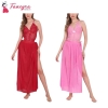 Fancyra Babydoll Lingerie Lace High Split Combo Maxi Long Gown V Neck Mesh Sleepwear For Women Free Size