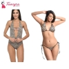 Fancyra Babydoll Lingerie Nightdress And Bikini Bra Panty Set Tiger Print Design