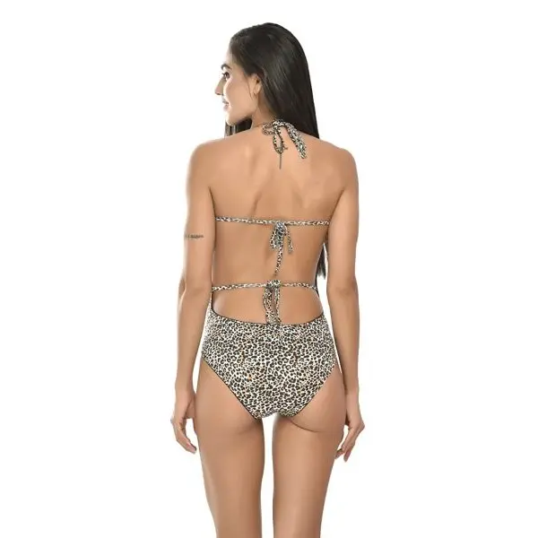 Fancyra Babydoll Lingerie Nightdress And Bikini Bra Panty Set Tiger Print Design - Image 4