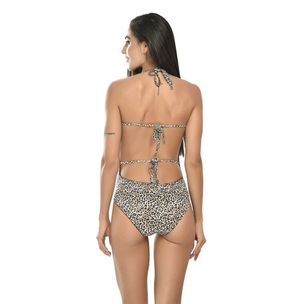 Fancyra Babydoll Lingerie Nightdress And Bikini Bra Panty Set Tiger Print Design - Image 4