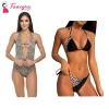 Fancyra Babydoll Lingerie Nightdress And Bikini Bra Panty Set Tiger Print Design