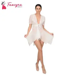 Fancyra Babydoll Lingerie Sleepwear Nightgown With G-String Panty Free Size