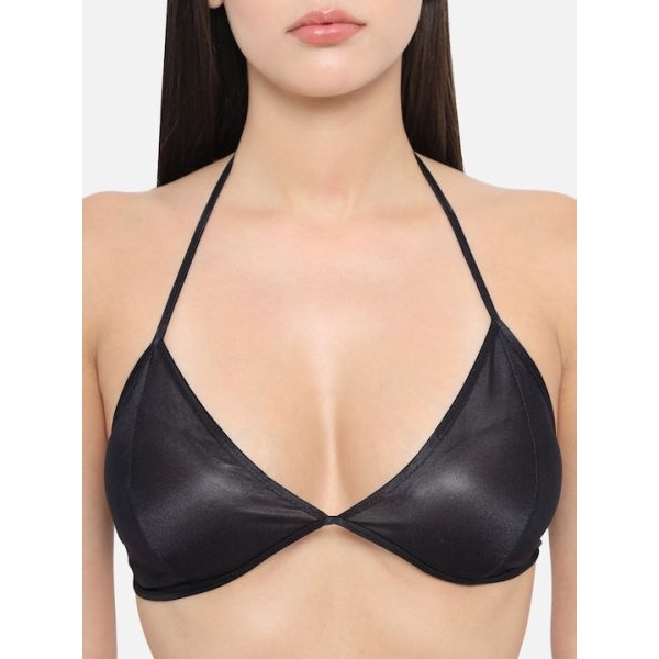 Fancyra Bikini Bra Panty Lingerie Set For Women Free Size Black Color - Image 2